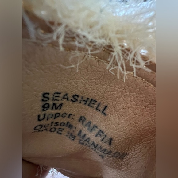 Matisse Seashell Cream Raffia Platform Slides 9 - Picture 10 of 10